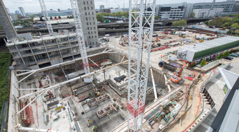 College construction site