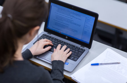 Person using a laptop