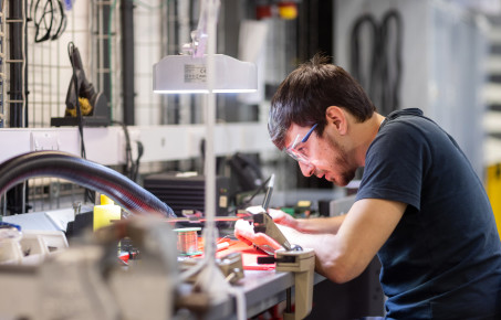 Student working in the Energy Futures Lab
