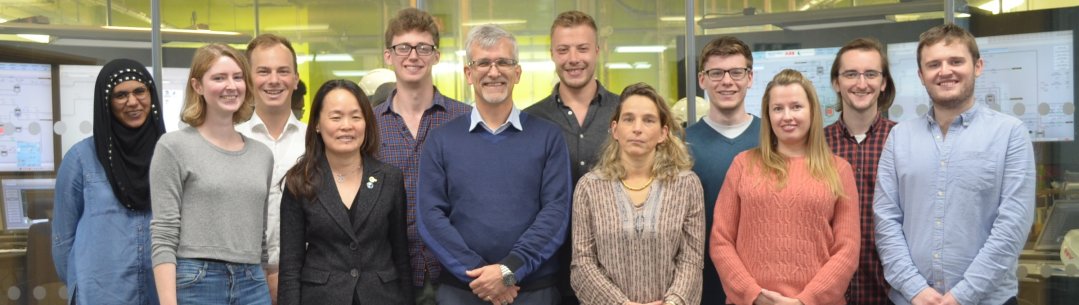 Our CDT students - Cohort 1 - with CDT Directors Professors Mimi Hii, Klaus Hellgardt and Sophia Yaliraki.