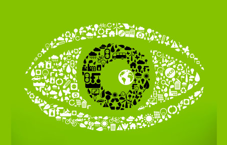 Go green concept eye