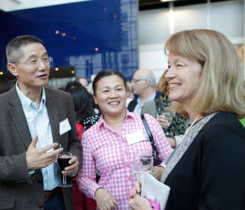President Gast attending an Advancement event