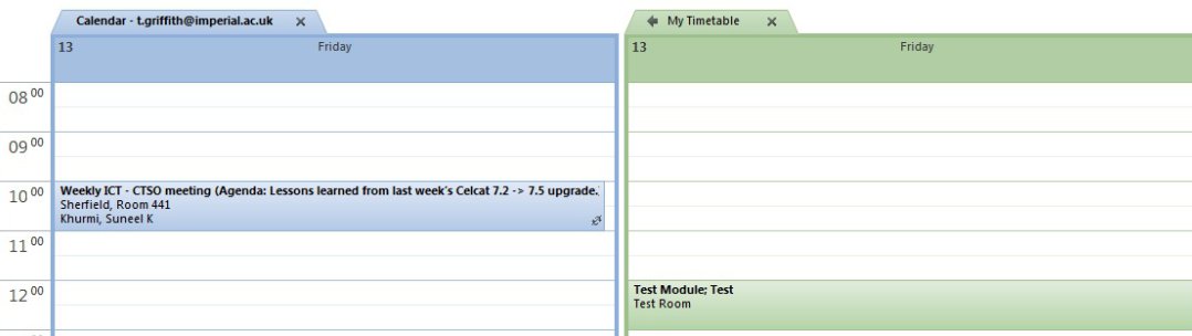 Celcat Timetabler iCalendar Direct (Pull Feed)