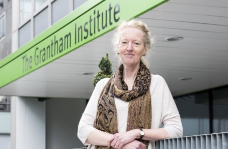 Joanna Haigh in front of the Grantham Institute