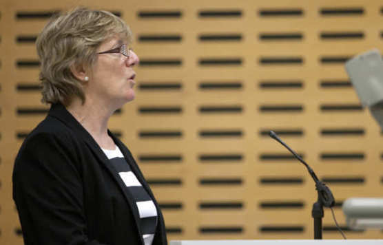 Dame Sally Davies delivering the 2012 Public Health Athena Lecture