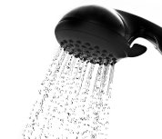 A running shower