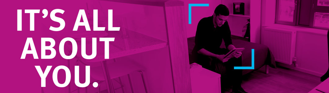 It's all about you: student sitting on bed