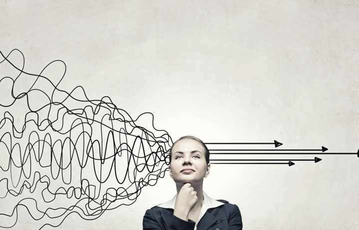 woman thinking clearly