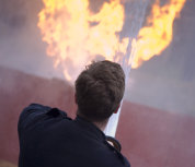 A fire fighter