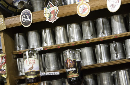 Tankards in the union bar