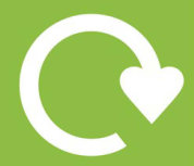 Heart recycling sign