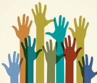 drawn coloured hands