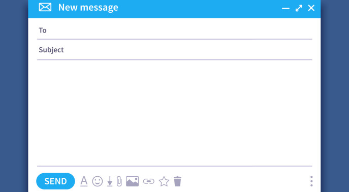 Screen grab of a group email