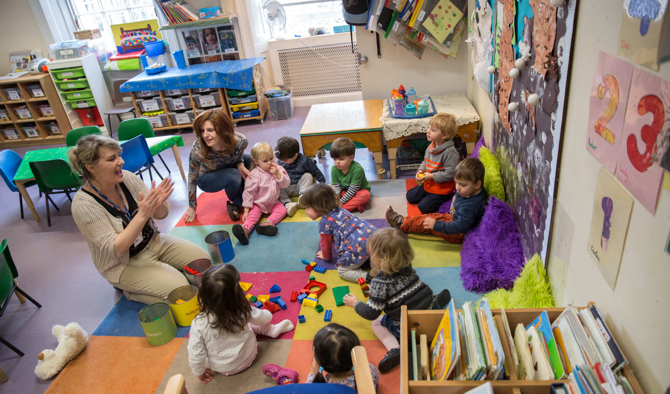 Circle time in one of our 2-3 rooms