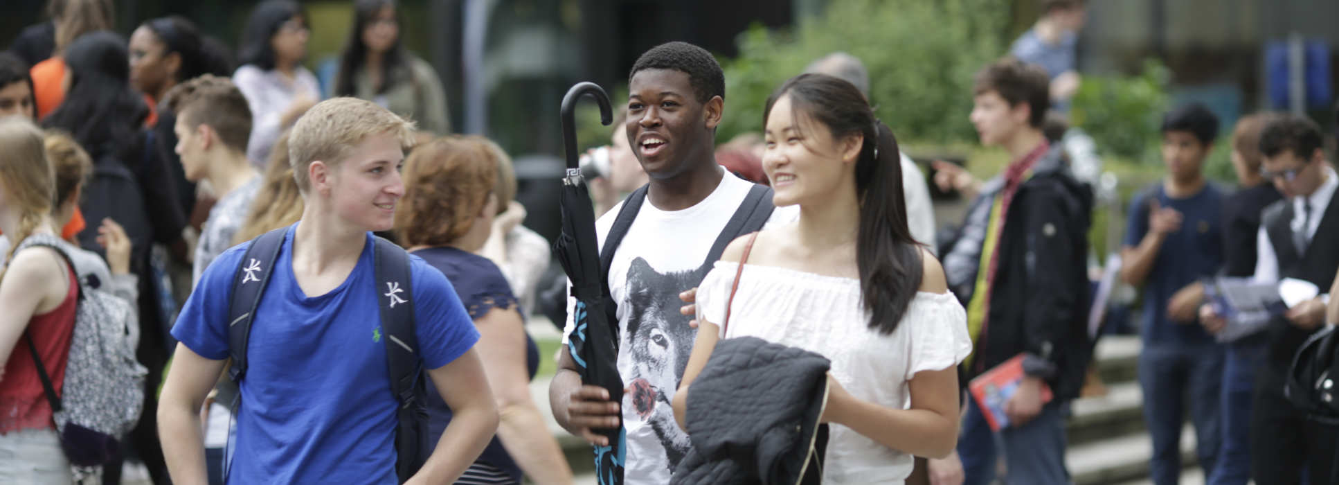 Students on Open Day