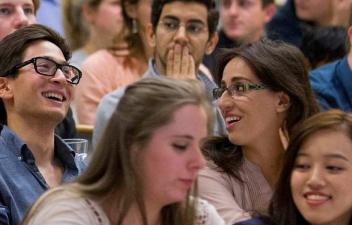 Imperial College students sat in a lecture
