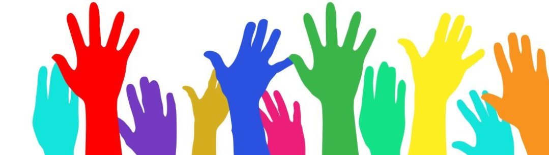 Image of upraised hands